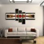 Hand-painted Pentaptych Modern Abstract Painting Wall Art Interior Design