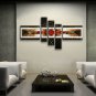 Hand-painted Pentaptych Modern Abstract Painting Wall Art Interior Design