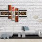 Handmade Pentaptych Modern Abstract Painting Wall Art Contemporary Decor
