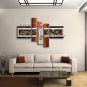 Handmade Pentaptych Modern Abstract Painting Wall Art Contemporary Decor