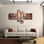 Hand-painted Tetraptych Modern Abstract Painting Wall Art Decoration Ideas