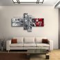 Hand-painted Tetraptych Modern Abstract Painting Wall Art Interior Design