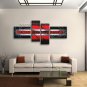 Hand-painted 4 Pieces Modern Abstract Painting Wall Art Gallery Wrapped