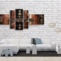 Hand-painted 5 Pieces Modern Abstract Painting Wall Art Inner Stretched
