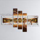 Hand Painted Pentaptych Modern Abstract Painting Wall Art Artwork Images