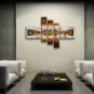 Hand Painted Pentaptych Modern Abstract Painting Wall Art Artwork Images
