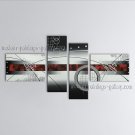 Hand Painted Tetraptych Modern Abstract Painting Wall Art Inner Stretched