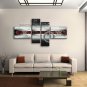 Hand Painted Tetraptych Modern Abstract Painting Wall Art Inner Stretched
