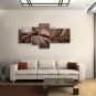 Hand-painted 4 Pieces Modern Abstract Painting Wall Art Inner Framed