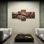 Hand-painted 4 Pieces Modern Abstract Painting Wall Art Inner Framed