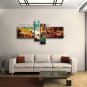 Hand Painted 4 Pieces Modern Abstract Painting Wall Art Oil On Canvas