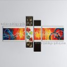 Hand Painted 4 Pieces Modern Abstract Painting Wall Art Interior Design