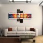 Hand Painted 4 Pieces Modern Abstract Painting Wall Art Interior Design