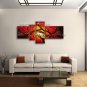 Hand-painted 4 Pieces Modern Abstract Painting Wall Art Contemporary Decor
