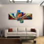Hand-painted 4 Pieces Modern Abstract Painting Wall Art Contemporary Decor