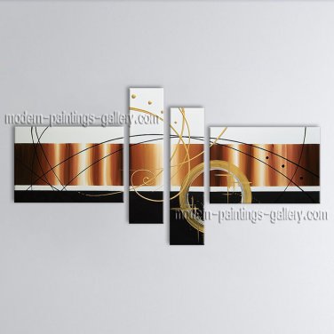 Hand-painted Tetraptych Modern Abstract Painting Wall Art Oil On Canvas