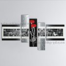 Handmade Pentaptych Modern Abstract Painting Wall Art On Canvas Artworks