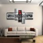 Handmade Pentaptych Modern Abstract Painting Wall Art On Canvas Artworks