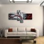 Hand Painted Tetraptych Modern Abstract Painting Wall Art Gallery Wrapped