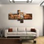 Hand-painted 4 Pieces Modern Abstract Painting Wall Art Oil On Canvas