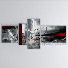Handmade Tetraptych Modern Abstract Painting Wall Art Contemporary Decor