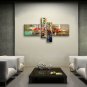Hand Painted 4 Pieces Modern Abstract Painting Wall Art Artwork Images