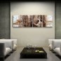 Hand Painted Tetraptych Modern Abstract Painting Wall Art Decoration Ideas