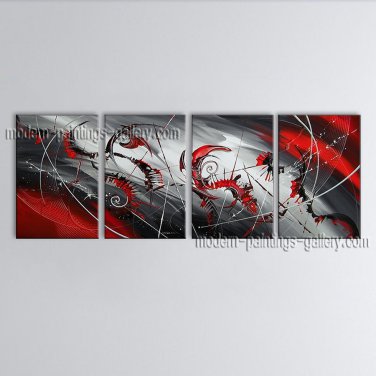 Hand-painted Large Modern Abstract Painting Wall Art Inner Framed