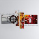 Hand Painted 4 Pieces Modern Abstract Painting Wall Art Interior Design