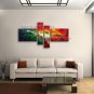 Hand Painted 4 Pieces Modern Abstract Painting Wall Art Interior Design