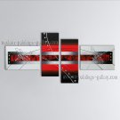 Hand-painted Tetraptych Modern Abstract Painting Wall Art Inner Framed