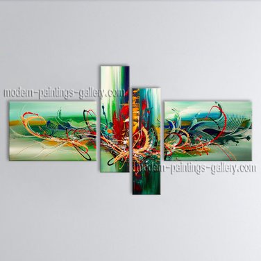 Hand Painted Large Modern Abstract Painting Wall Art Inner Stretched