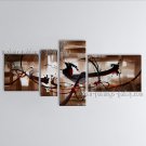 Hand Painted Tetraptych Modern Abstract Painting Wall Art Oil On Canvas
