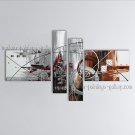 Hand Painted 4 Pieces Modern Abstract Painting Wall Art Artist Artworks