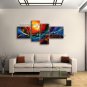 Handmade Tetraptych Modern Abstract Painting Wall Art Contemporary Decor