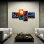 Handmade Tetraptych Modern Abstract Painting Wall Art Contemporary Decor