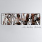 Hand Painted 4 Pieces Modern Abstract Painting Wall Art On Canvas Artworks