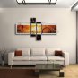 Hand Painted 4 Pieces Modern Abstract Painting Wall Art Interior Design