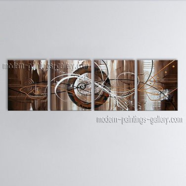 Hand-painted Tetraptych Modern Abstract Painting Wall Art Artwork Images