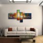 Handmade Tetraptych Modern Abstract Painting Wall Art On Canvas Artworks