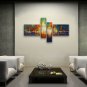 Handmade Tetraptych Modern Abstract Painting Wall Art On Canvas Artworks
