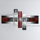 Handmade Pentaptych Modern Abstract Painting Wall Art On Canvas Artworks
