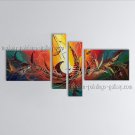 Hand-painted Tetraptych Modern Abstract Painting Wall Art Artwork Images