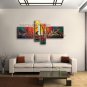 Hand-painted Tetraptych Modern Abstract Painting Wall Art Artwork Images