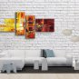 Hand-painted 4 Pieces Modern Abstract Painting Wall Art Inner Stretched