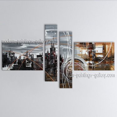 Hand-painted Large Modern Abstract Painting Wall Art Inner Stretched