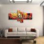 Hand Painted 4 Pieces Modern Abstract Painting Wall Art Gallery Wrapped