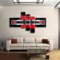 Hand Painted 5 Pieces Modern Abstract Painting Wall Art Inner Framed
