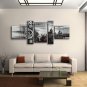 Hand-painted Pentaptych Modern Abstract Painting Wall Art Inner Framed