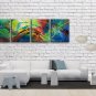 Hand Painted Tetraptych Modern Abstract Painting Wall Art Gallery Wrapped